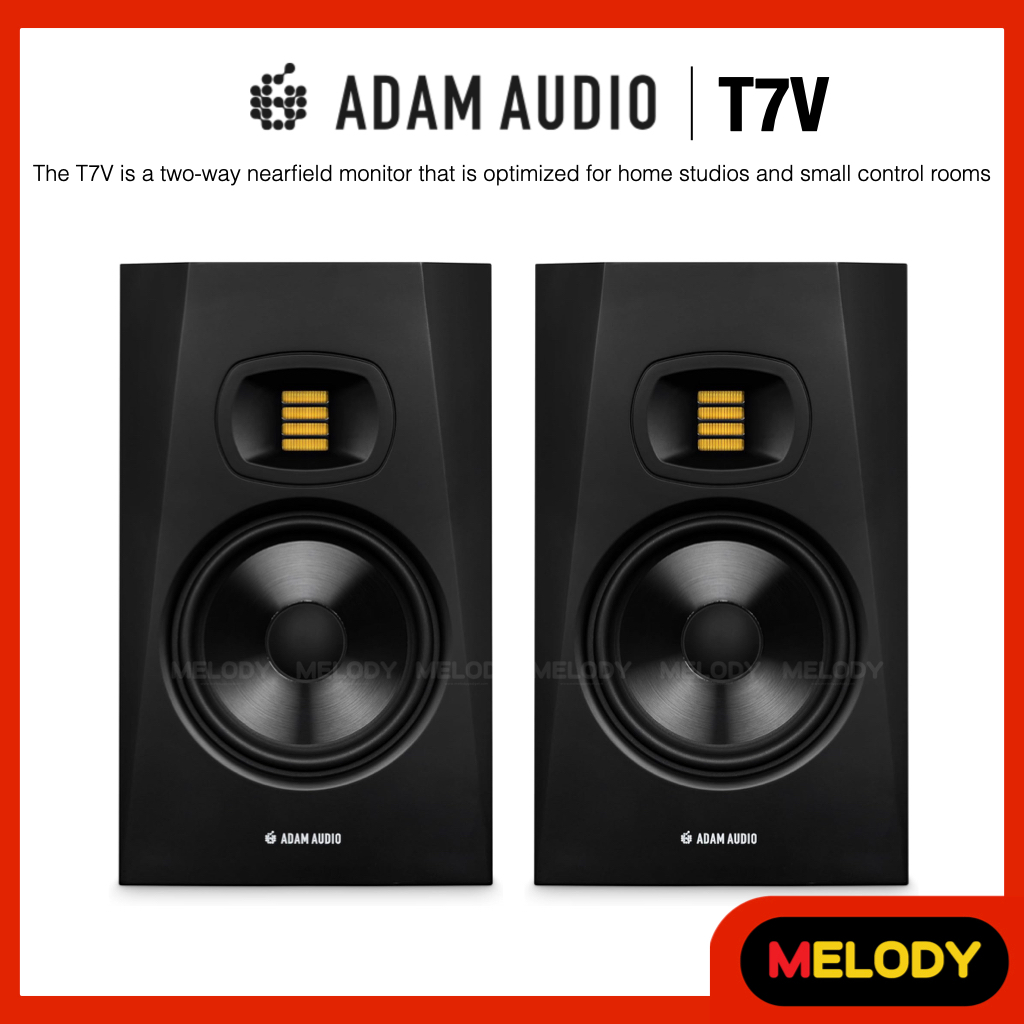 ADAM AUDIO T7V ลำโพงมอนิเตอร์ ดอกวูฟเฟอร์ 7"นิ้ว กำลัง Max 132w.RMS. Input XLR , RCA รับประกันศูนย์ 