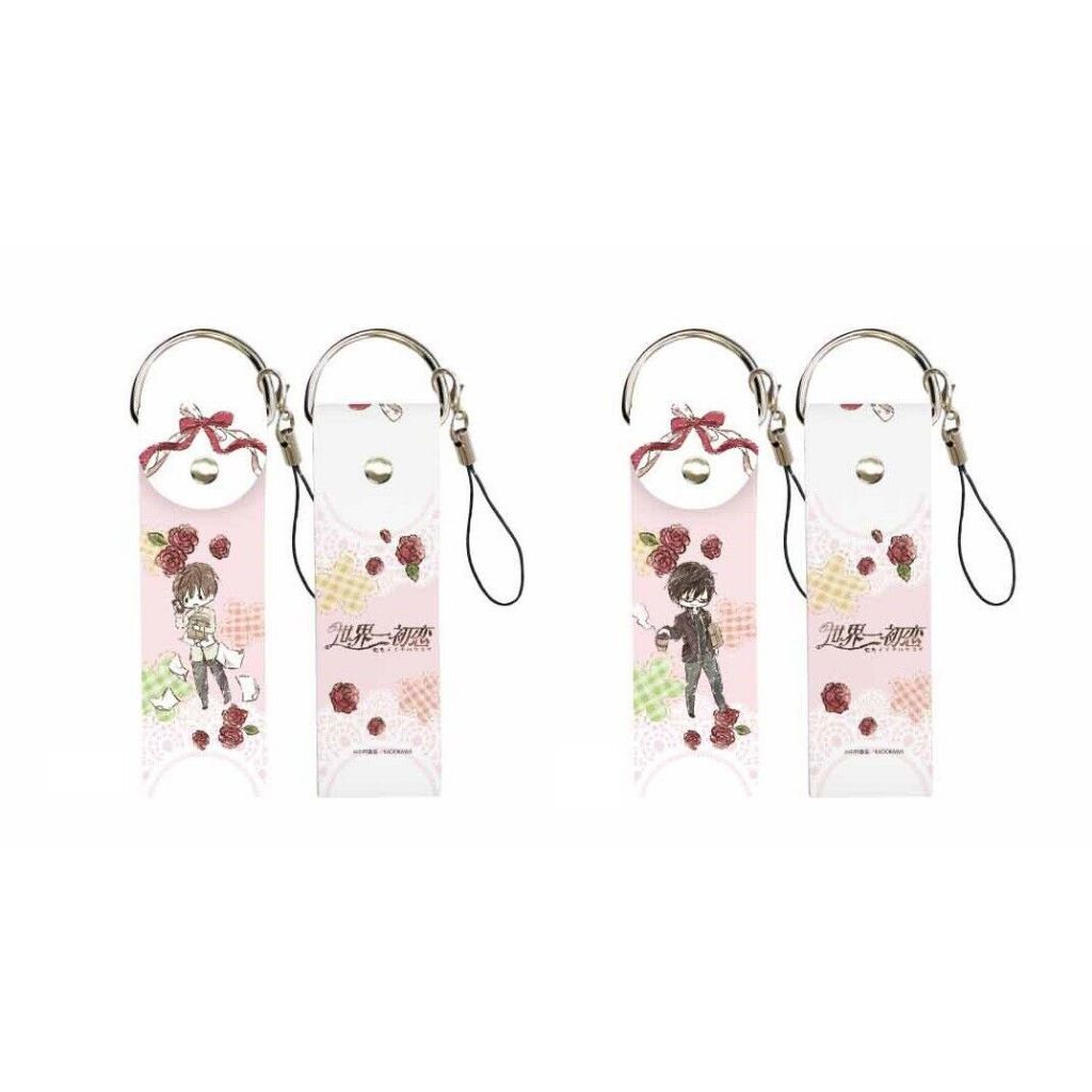 สายคล้องโทรศัพท์มือถือหนัง การ์ตูน Sekaiichi Hatsukoi พิมพ์หัวใจใส่รัก มี 2 แบบ