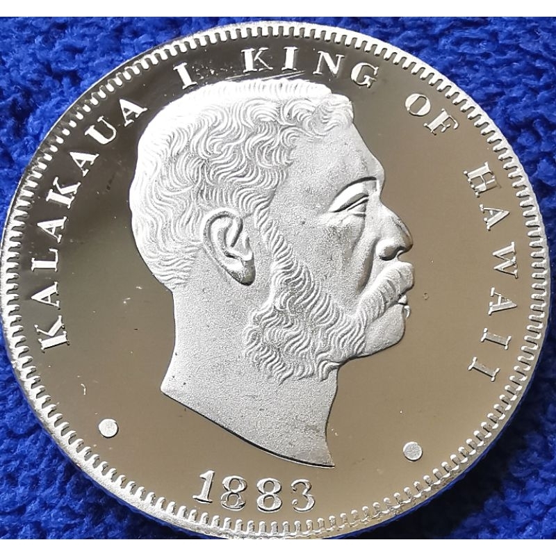 เหรียญ​เลียนฮาวาย​ Hawaii, (ยุค​Kalakauaที่1), 1/2​ Dollar, ปี1883