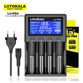 ที่ชาร์จถ่าน ที่ชาร์จ เครื่องชาร์จ LiitoKala Lii-PD4 หน้าจอ LCD รองรับถ่าน 18650 26650 21700 18350 AA AAA 3.7V/3.2V/1.2V