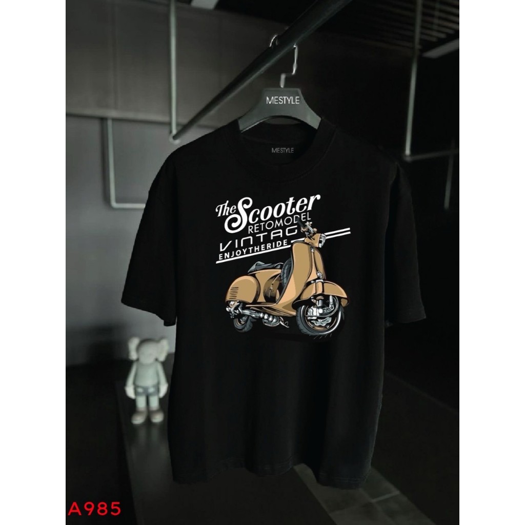 เสื้อCotton100% สกรีนแบบดิจิตอล เนื้อผ้าหนานุ่ม A985-แขนสั้น