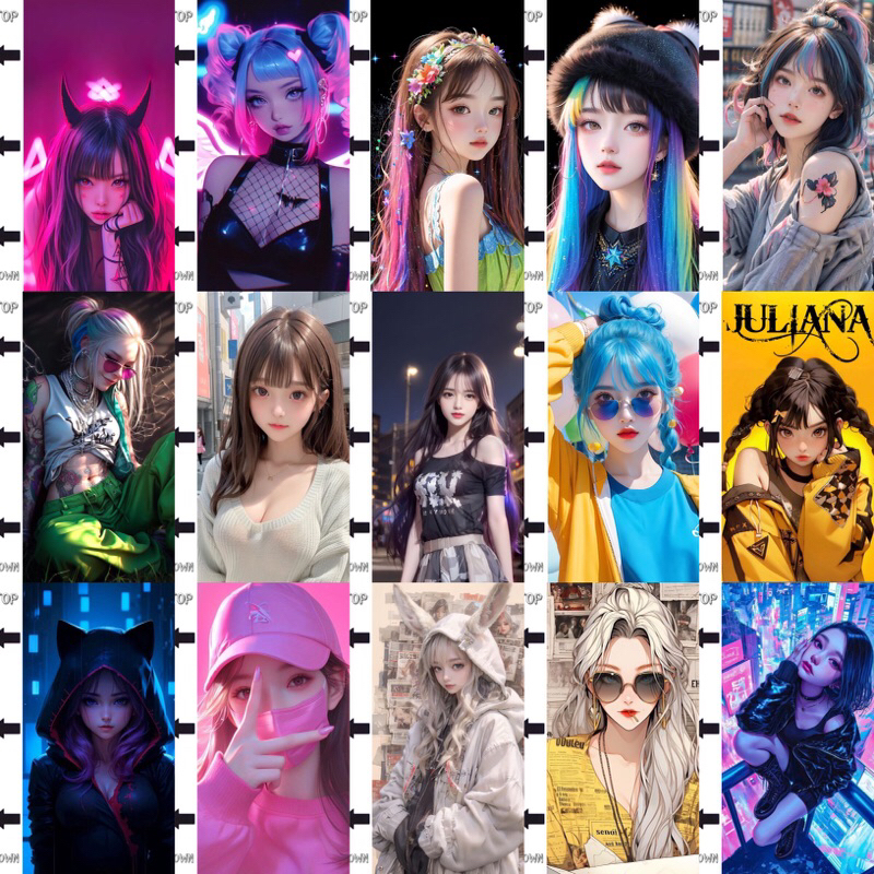 ฟิล์มหลังมือถือหลังลาย การ์ตูนอนิเมะ (สีทึบ)
