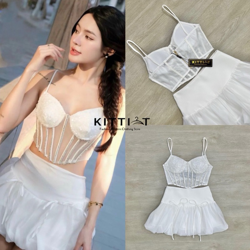 ชุดเซ็ตออกงาน ดินเนอร์ สวยมากๆ XS S #KittiT