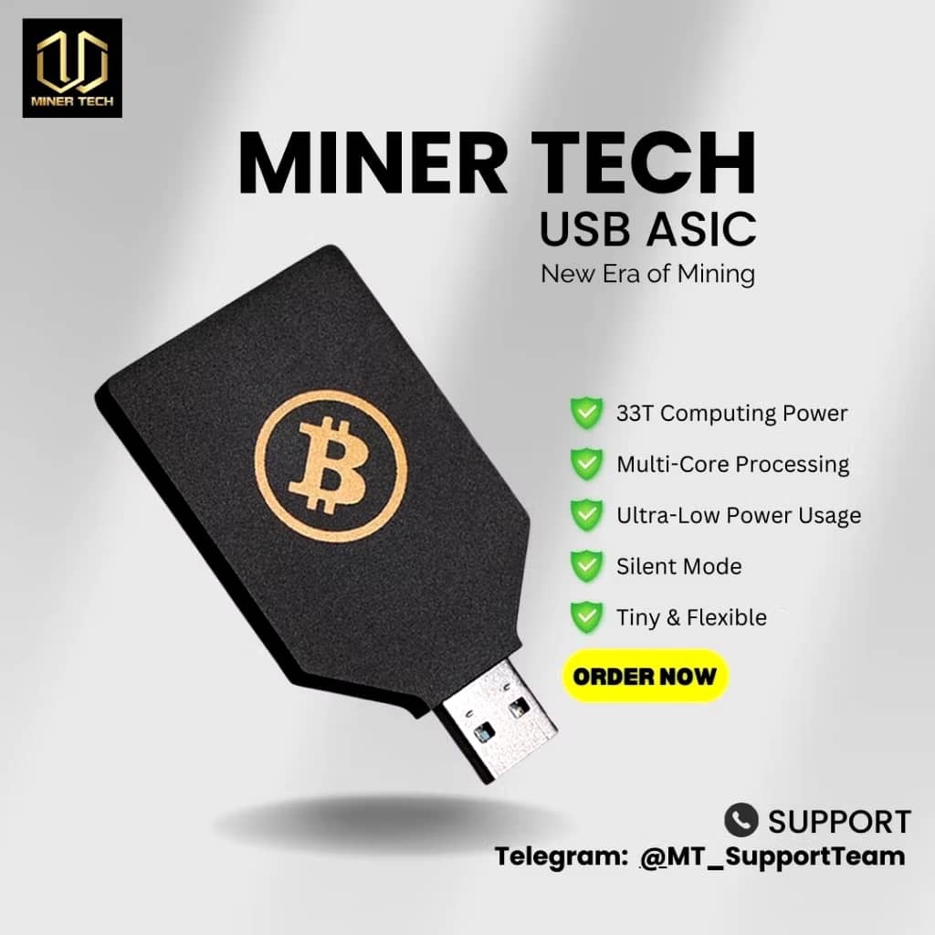 เครื่องขุดบิทคอยน์ Miner tech USB ASIC ยุคใหม่ล่าสุด