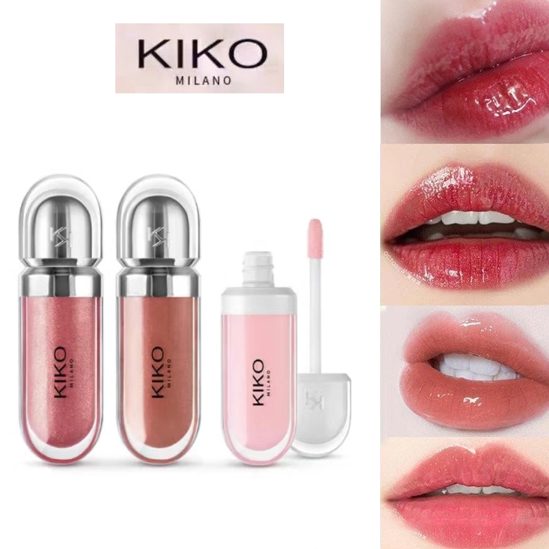 Kiko Milano 3d Hydra Lipgloss 6.5ml/Kiko Lip Gloss สีชัดสวย ติดทน เนื้อชุ่มชื่น ทาง่าย ไม่ติดแก้ว