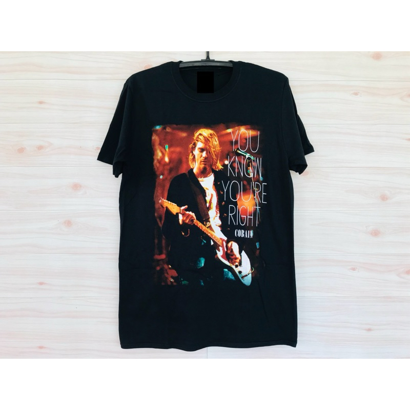 เสื้อวง Kurt Cobain You Know You're Right ลิขสิทธิ์แท้💯