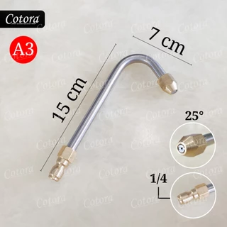 หัวฉีดน้ำล้างแอร์ Cotora 1/4 สายไฮดรอลิค ต่อปั๊มฉีดน้ำ หัวฉีดล้างแอร์ (แถมฟรี เทปพันเกลียว) 30 90 U