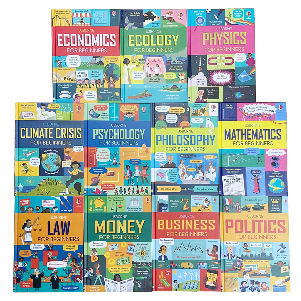 11 Books/Set English story picture books Usborne Money Business for Beginners, Junior Business Schoo