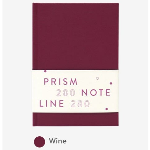 Prism Hard Cover Note 280 (Line) สมุดโน้ตปกแข็ง แบบมีเส้น นำเข้าจากเกาหลี