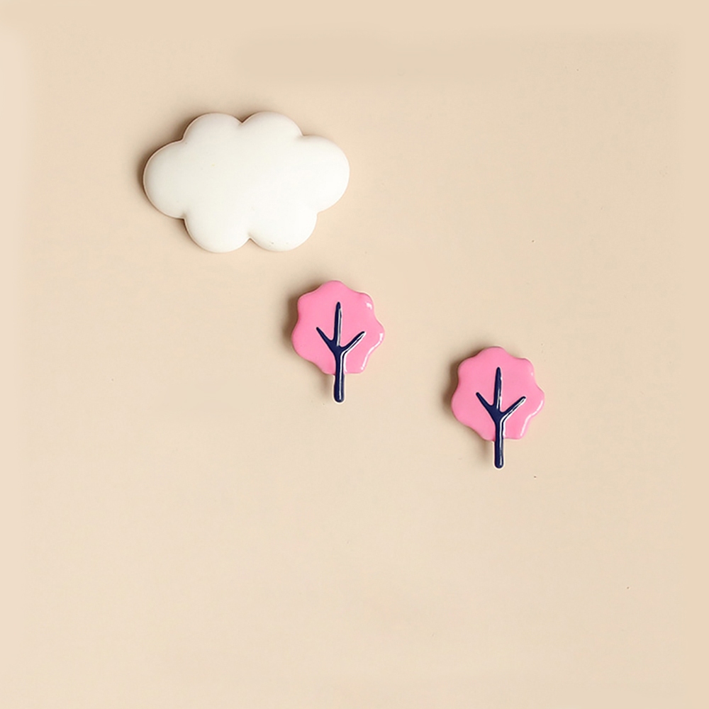 (ส่งฟรี) ต่างหู Pink Tree earrings