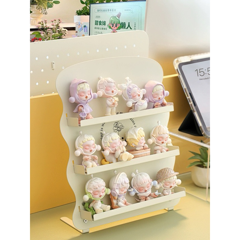 ชั้นวาง Art toy รูปขนมปัง 3ชั้น ตั้งโต๊ะได้