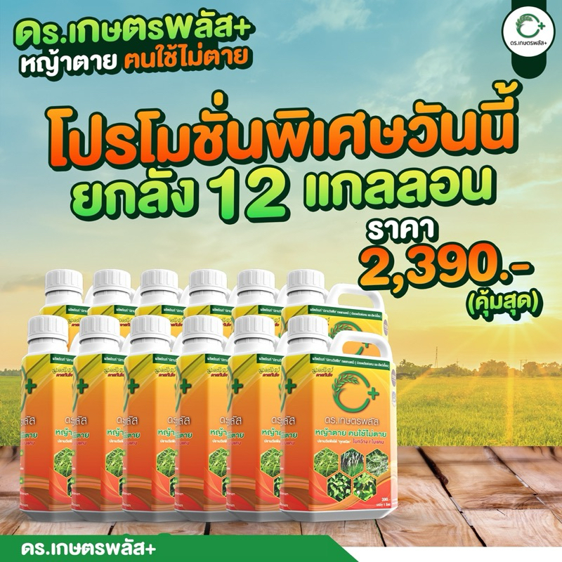 ผลิตภัณฑ์ปราบวัชพืชแบบอินทรีย์ ( 12แกลลอน ยกลัง!!! ) ไร้สารเคมี เป็นมิตรต่อคนและสัตว์ ของแท้จากบริษัท