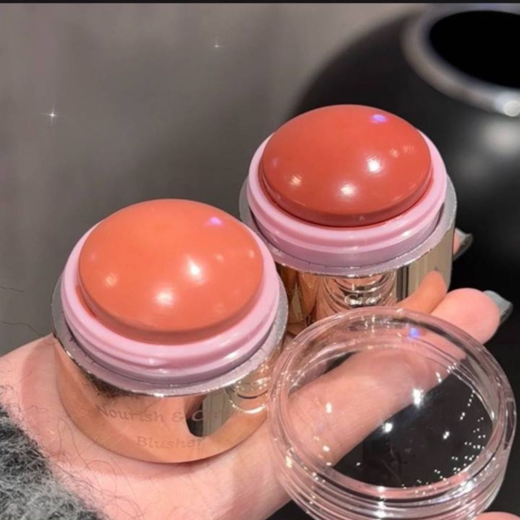 Uslike us52  บลัชออนทาแก้มทาตา บลัชออนเนื้อครีม บลัชเชอร์สีชมพูบาร์บี้ สีพีช แดง สีสวย เกลี่ยง่าย ติดทน กันน้ำ Blusher