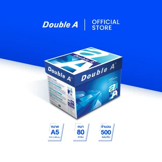 [A5] Double A กระดาษถ่ายเอกสาร A5 80gsm 500 แผ่น จำหน่าย 10 รีม