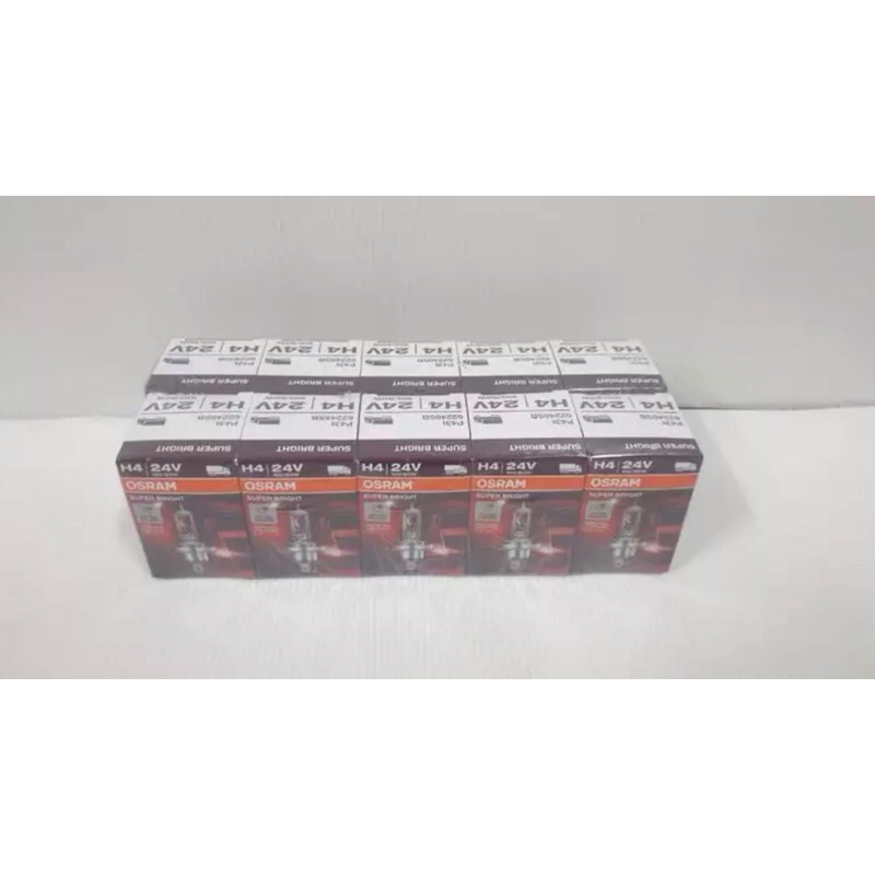 หลอดไฟหน้า H4 24V 100/90W ยี่ห้อ OSRAM เบอร์ 62248SB (ราคายกแพ็ค 10หลอด)
