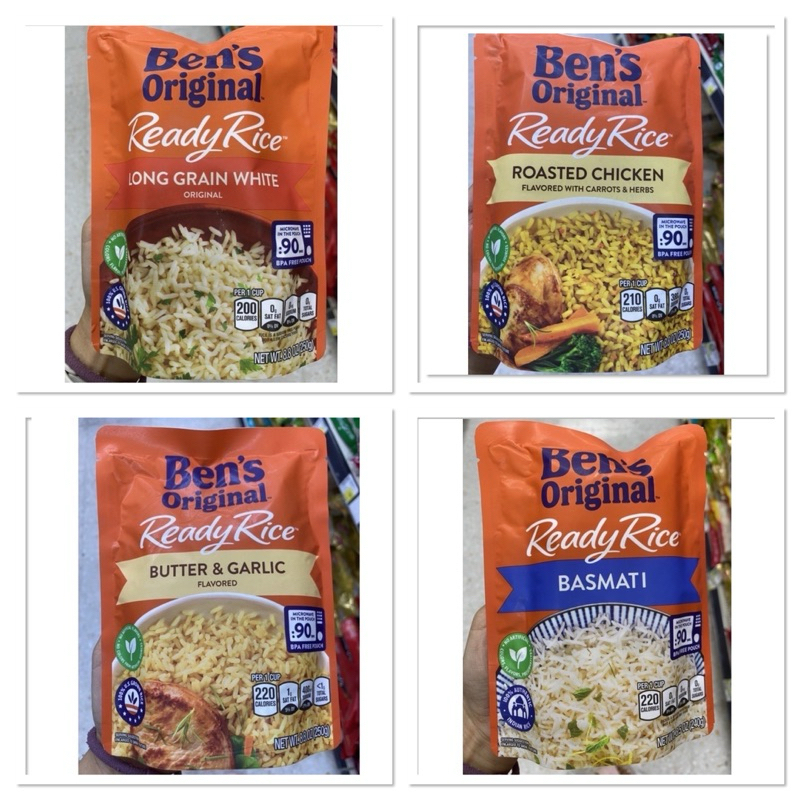 Ben’s Original Ready Rice Roasted Chicken Flavored With Carrots & Herbs 250 g. / Long Grain White Original / Basmati
