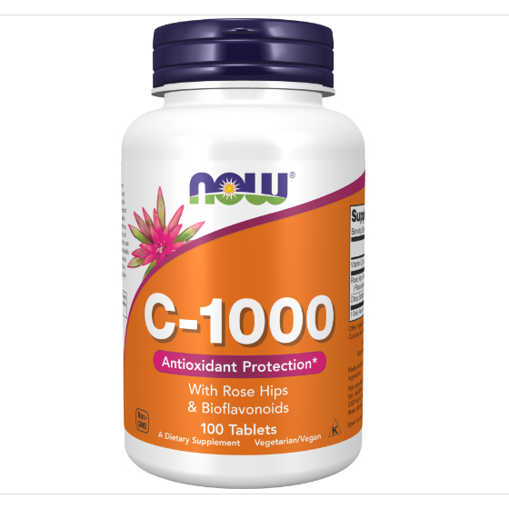 วิตามินซี / Vitamin C-1000 w/ Rose Hips & Bioflavonoids [Tablets] by NOW FOODS