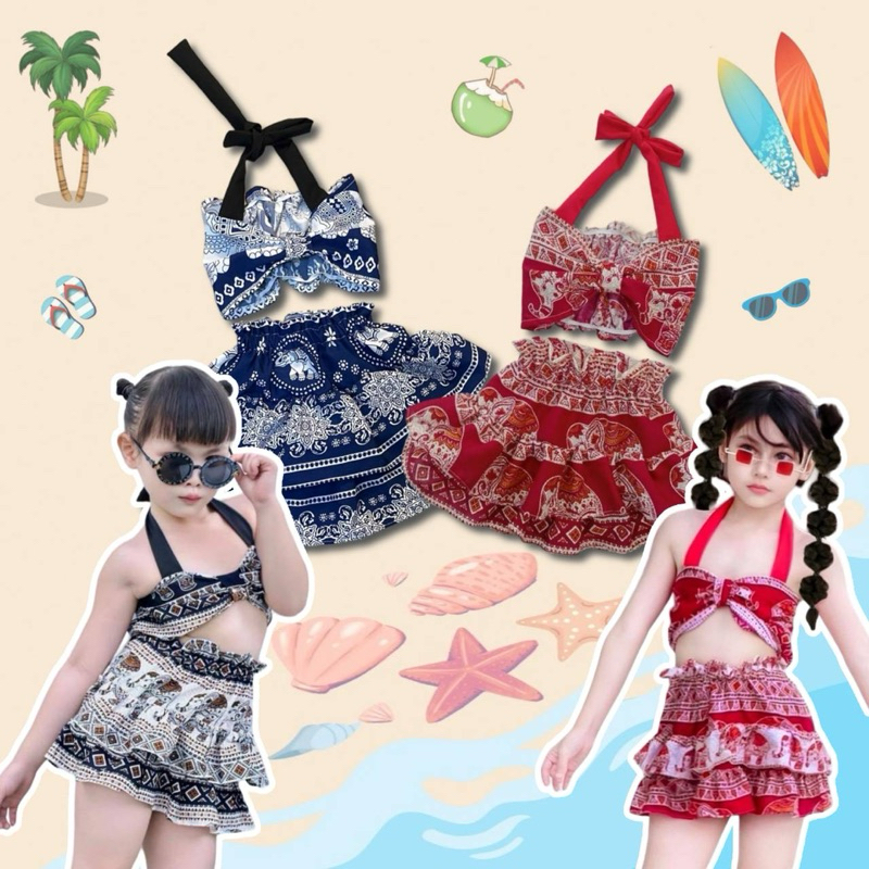 ชุดเซ็ทลายช้าง  เซ็กซี่ น่ารัก  สุดฮิต