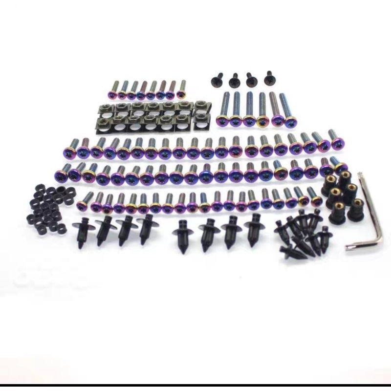 น็อตสุดแฟริ่งทั้งคัน z400 z650 z900 z1000 น็อตสกรู น็อตแฟริ่ง น็อตแต่งรถ ใสกับชุดสี สำหรับมอเตอร์ไซค