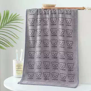 ผ้าขนหนู ผ้าเช็ดหน้า ผ้านาโน ลายน้องหมี 🧸🧸【 ขนาด 35 x 75 cm. 】📢 มีเนื้อผ้าบางเบา นุ่มมาก ซับน้ำได้ดีมาก ไม่อับชื้น ❌❌