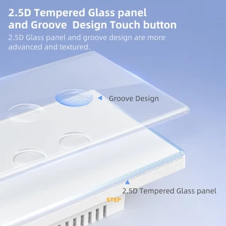 Tuya AVATTO WiFi/Zigbee Switch สวิตซ์สัมผัสปุ่มโค้งแอพ Smart life สั่งเสียง Google Home, Alexa
