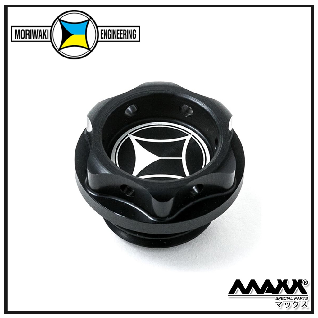 MORIWAKI ( Oil Filler Cap, M20 x P2.5, Crown Type, Black ) น๊อตน้ำมันเครื่อง ( 01561-211K2-B0 )
