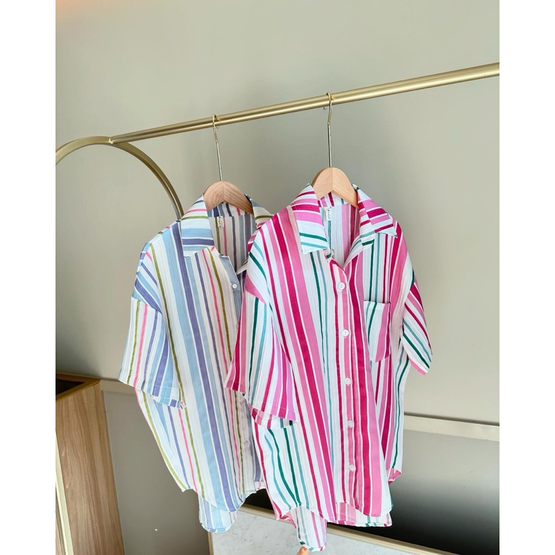 Seeing.style | Zister shirt เชิ้ตแขนสั้น เนื้อผ้าอัดลาย ราคา ถูกที่สุด ดีลบีเคเค แกลเลอรีภาพที่ 2