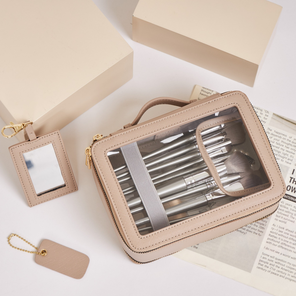 (พร้อมส่งด่วน !!) Tooktrip Store รุ่นใหม่ล่าสุด กระเป๋าใส่เครื่องสำอาง รุ่นClassy มี2ไซส์ (M , L) 2ชั้น เปิดได้ 2 ฝั่ง - รูปที่ 5