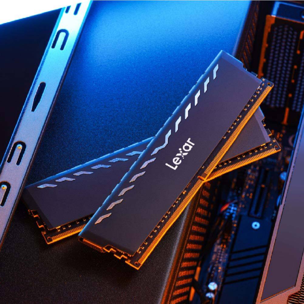 แรมพีซี LEXAR THOR 16GB KIT(8GBX2) DDR4/3200MHZ CL16 U-DIMM HEATSINK (LD4BU016G-R3200GDXG)_4