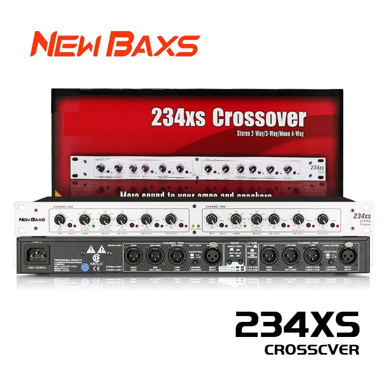 NEW BAXS 234XS/Stereo 2-Way/3-Way Crossover อุปกรณ์ครอสโอเวอร์ระดับมืออาชีพ (มีสีดำและสีขาว)