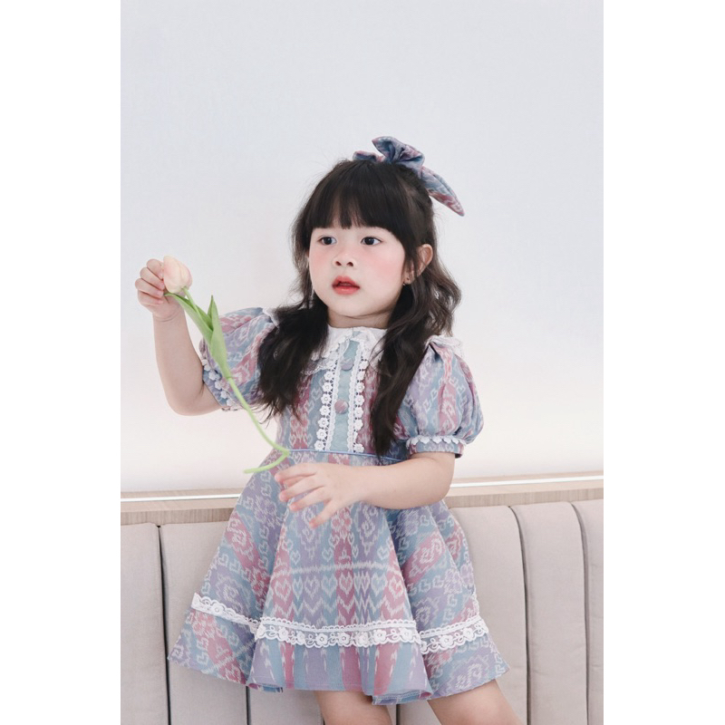 ชุดไทยประยุกต์เด็ก ชุดไทยเด็กผู้หญิง ป้ายบ้านของขวัญ - Kids Style.