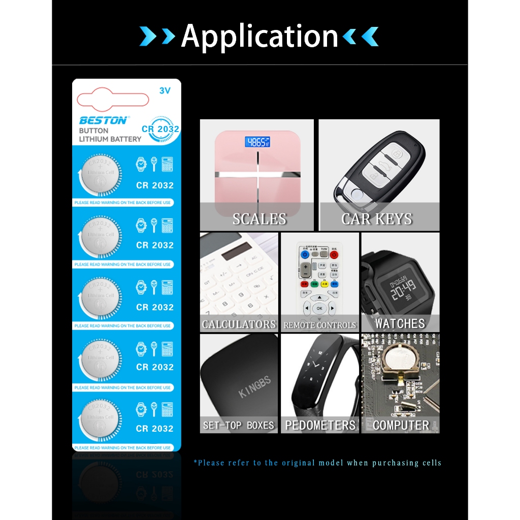 BESTON ถ่าน CR2032 CR2025 CR2016 CR1632 CR2450 1 แผง 5 ก้อน ยังไม่มีคะแนน 0 ขายแล้ว