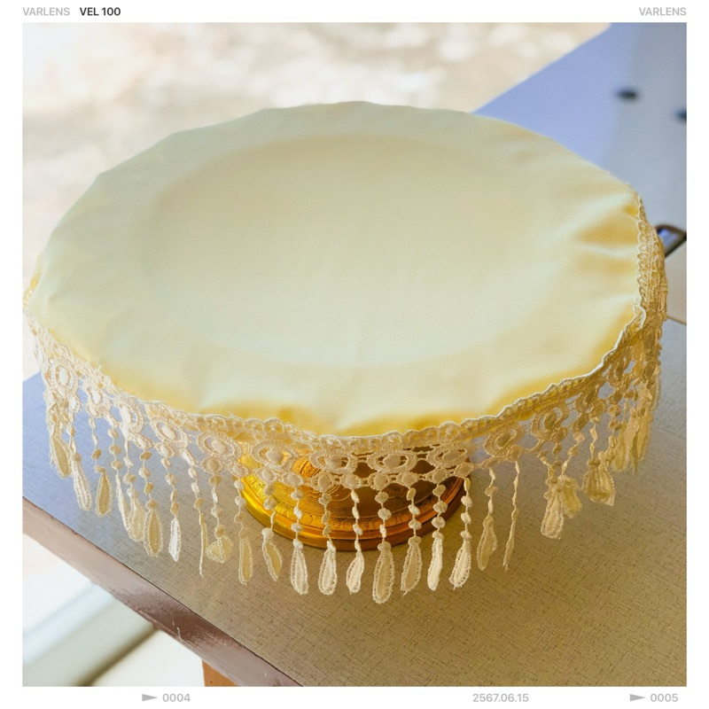ผ้ารองพานสินสอด ผ้ารองพานในงานพิธีต่างๆมี2ขนาด ขนาด30ซมและ35ซม