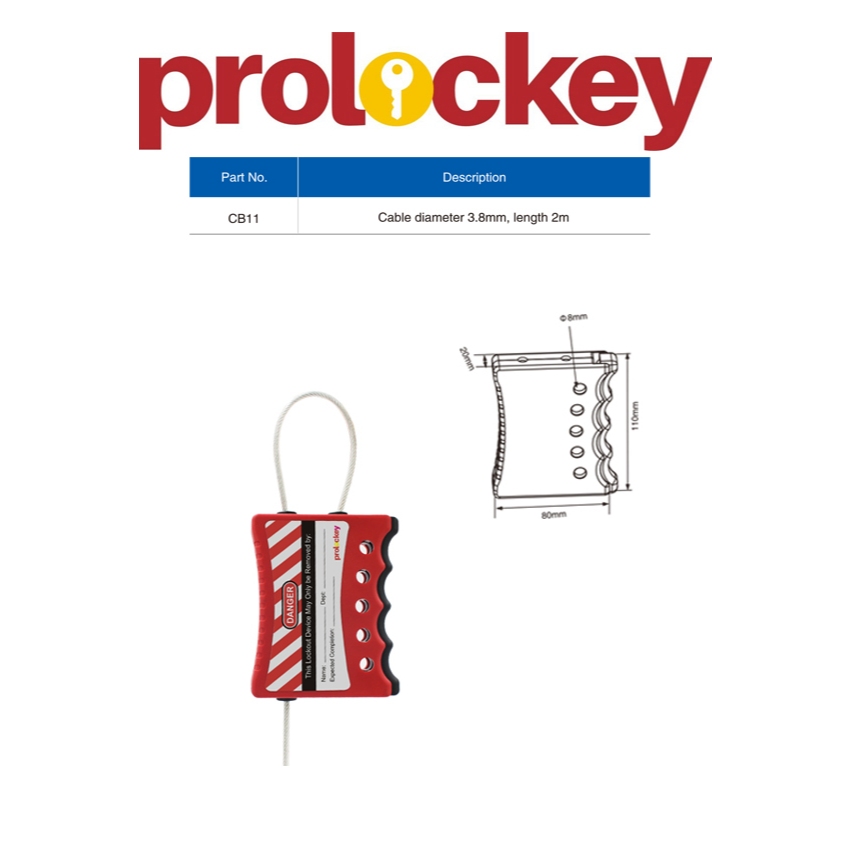 CB11 Cable Lockout with Dia.3.8mm CB11