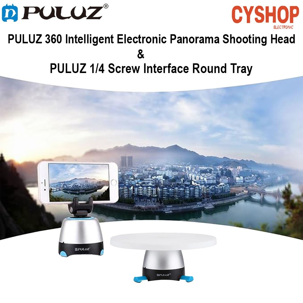 PULUZ รุ่น PU360L 360 ํ lntelligent Electronic Panorama Shooting Head & Screw lnterface Round Tray  