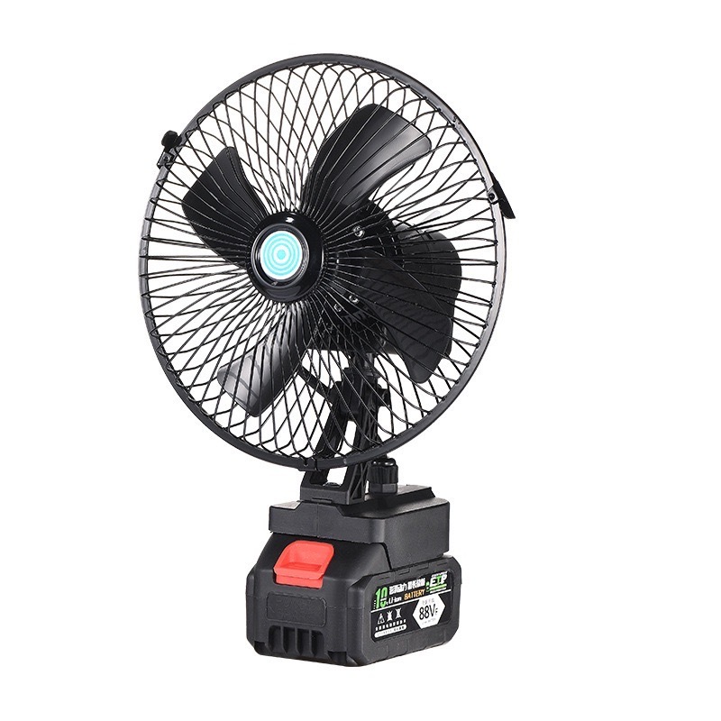 พัดลมไฟฟ้าชาร์ทแบตลิเธียม 8นิ้ว พัดลมไร้สายแบตเตอร์รี่ ความจุแบต 88Vใช้ได้นานถึง8-10 ชั่วโมง พกพาได้สะดวก แข็งแรง ทนทาน - รูปที่ 7