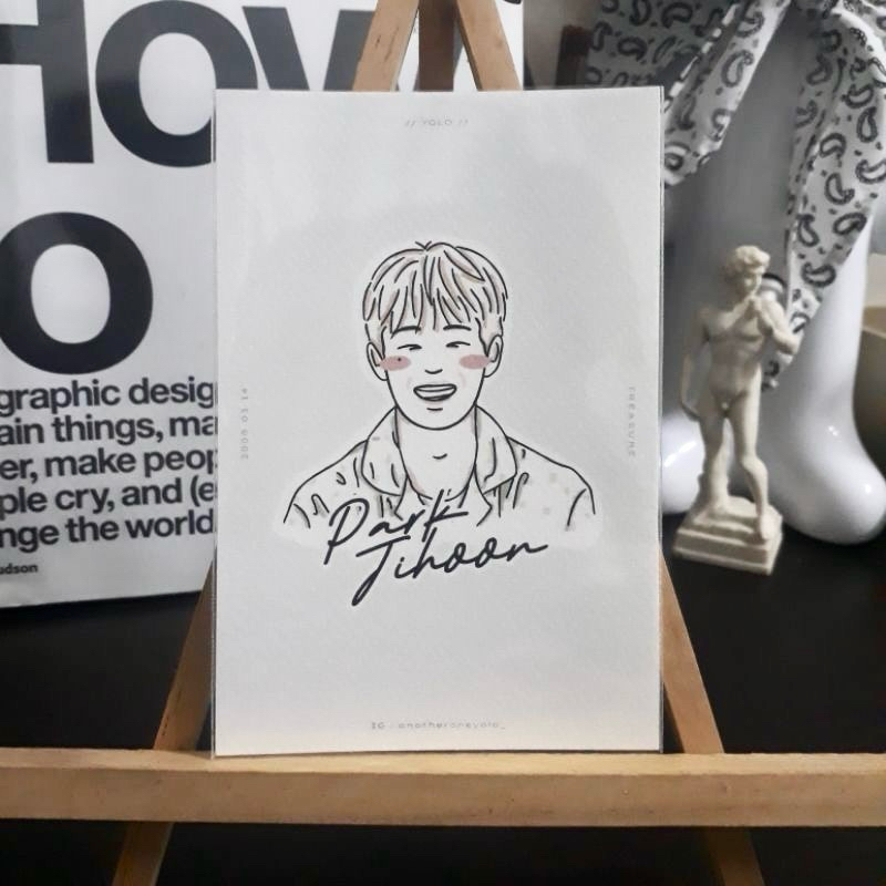 จีฮุน ver.1 โปสการ์ด และสติกเกอร์ 🐶 Jihoon TREASURE