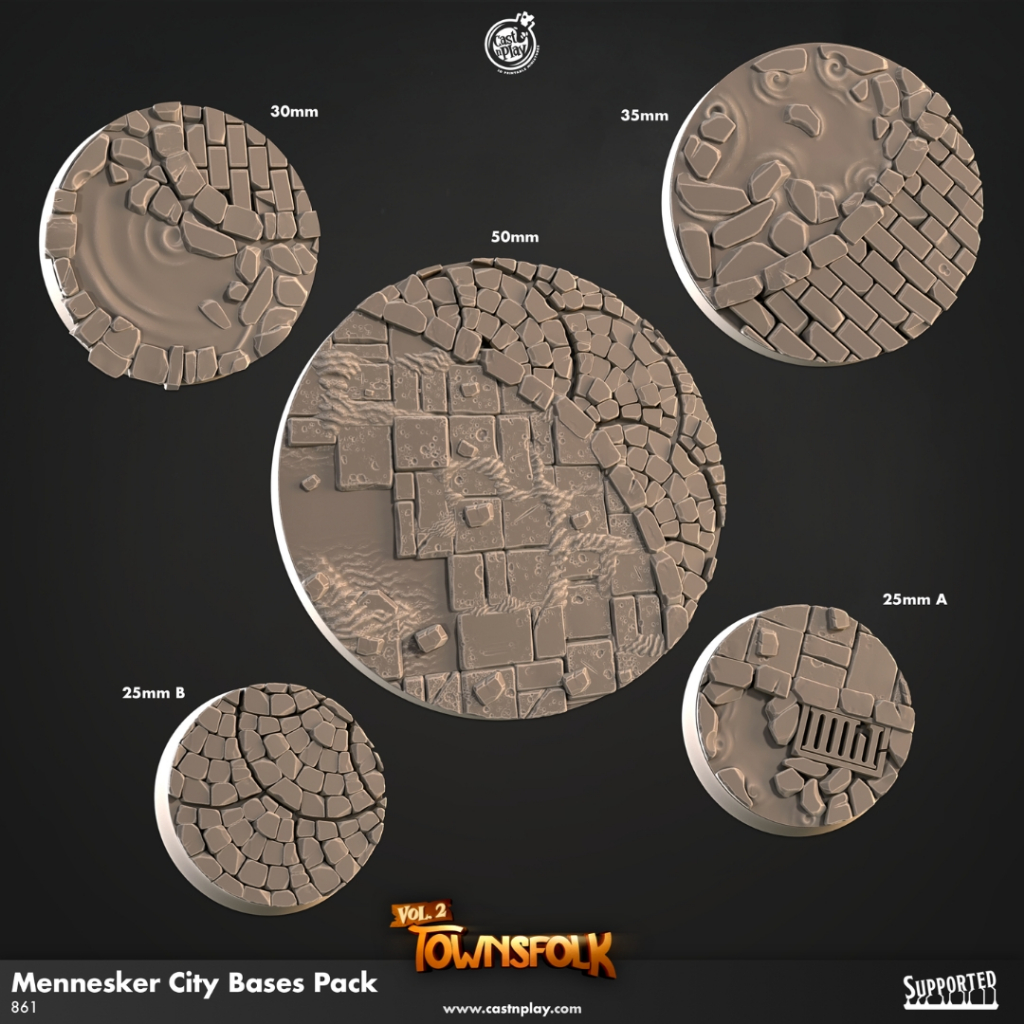 Mennesker City Bases - Townsfolk Mennesker City / 3D printed base CNP