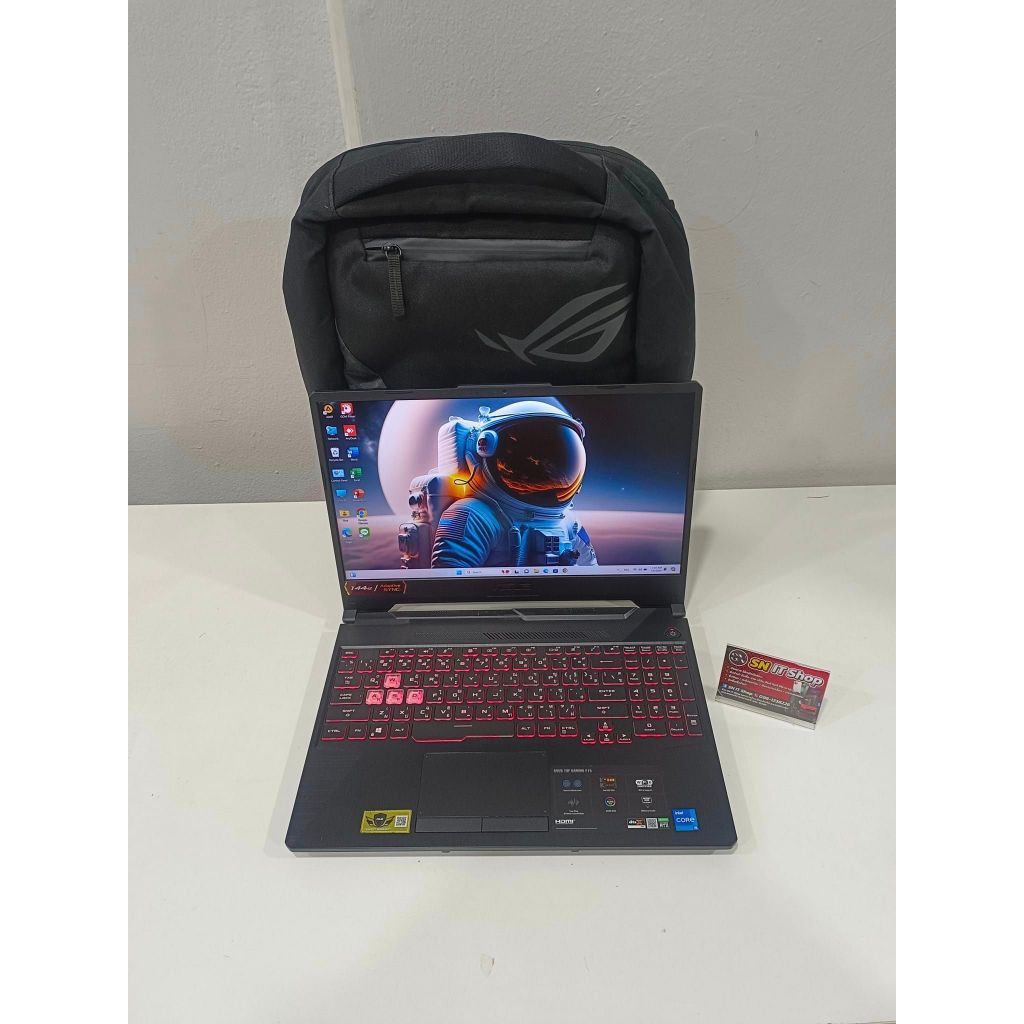 โน๊ตบุ๊คเกมส์มิ่ง ASUS TUF (มือสอง) 144Hz สเปค Intel Core i5-11400H RAM : 16 GB SSD : M.2 512 GB NVI