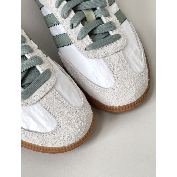 Adidas Samba OG "White Silver Green" ID0492 รองเท้า