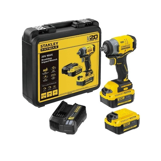 สว่านไร้สาย (พร้อมแบตเตอรี่) STANLEY SBW910M1K-B1 20 โวลต์