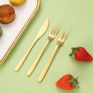 ShopAt.Two[ST-3061] ส้อม มีด ทานขนม เค้ก ส้อมเล็ก สแตนเลส
