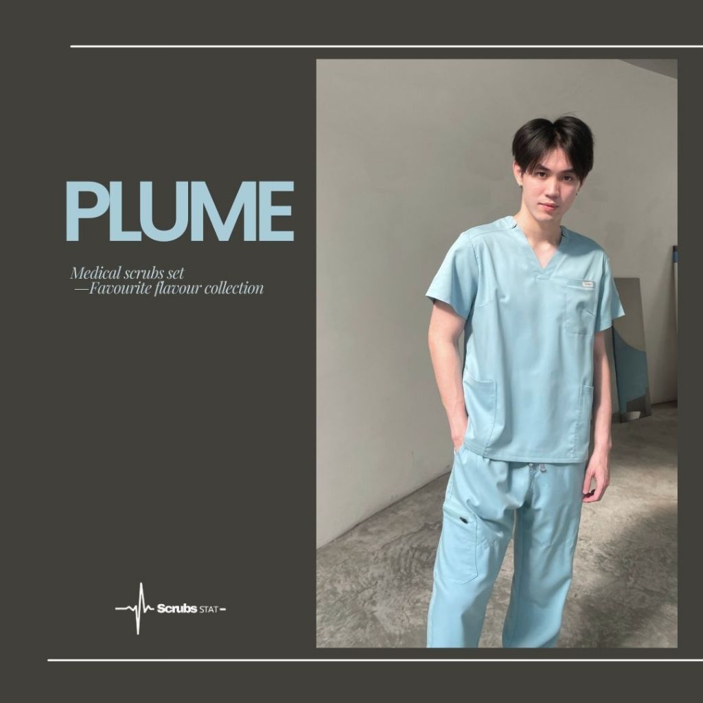 ชุดสครับขาตรง (ไม่ปักชื่อ) Scrubs STAT รุ่น Favourite Flavour Collection สี Plume - รูปที่ 3