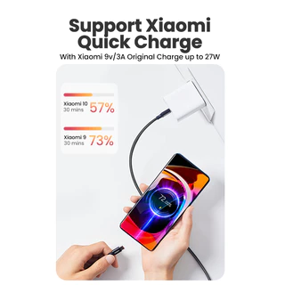 UGREEN US279 สายชาร์จไนล่อน USB USB-A to Type-C 100W 6A ชาร์จเร็ว SuperCharge Super Charge