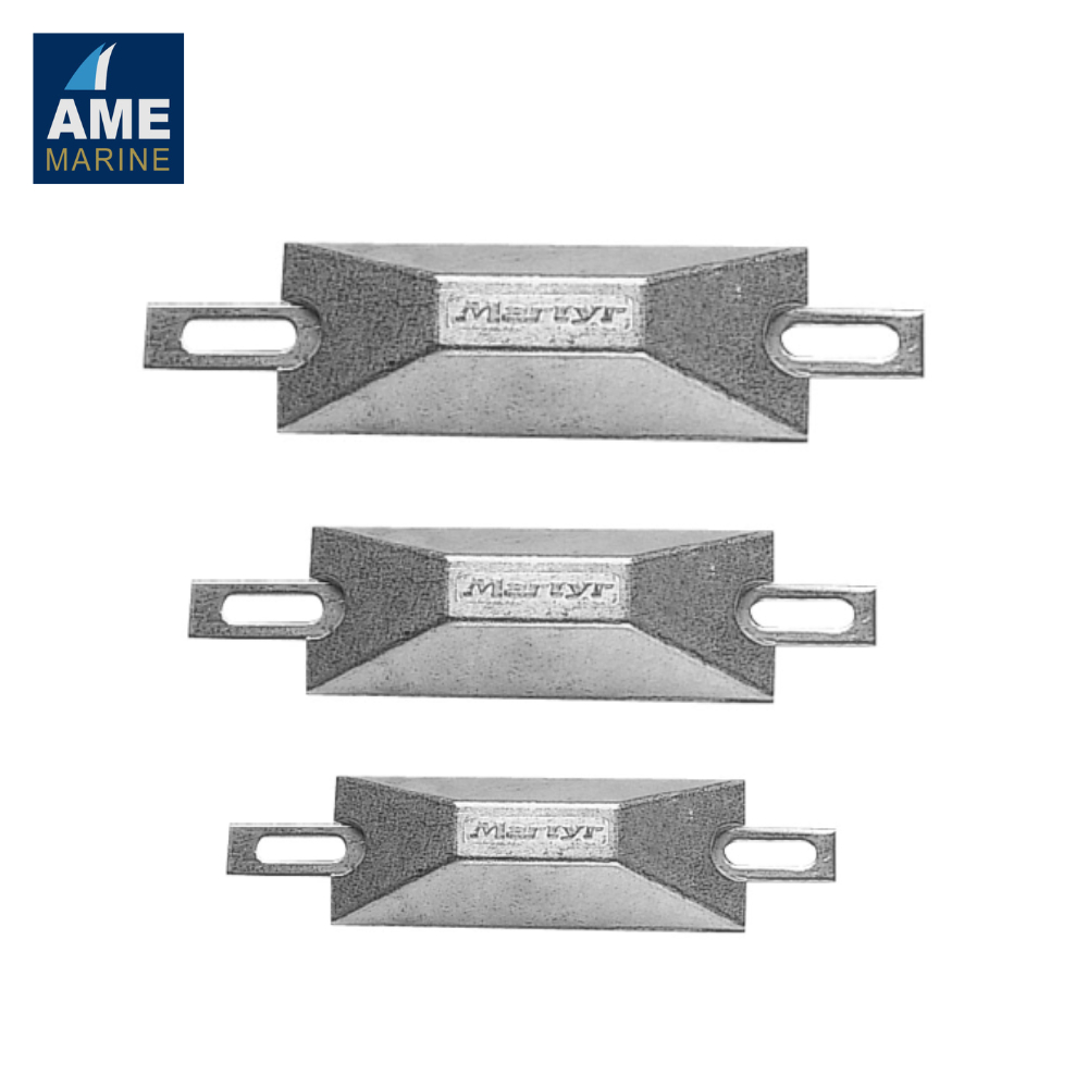 martyr Euro Zinc Bolt-On Hull Anode  CM200Z CM500Z CM1000Z ซิงค์ท้องเรือ ทรานซั่ม
