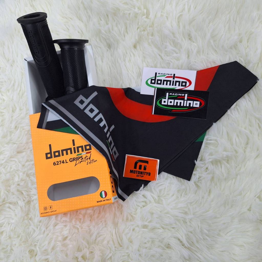 ปลอกแฮนด์ DOMINO รุ่น 6274 สีดำ ของแท้!!  เหนียวนุ่มหนึบ ติดมือ ไม่ลื่น
