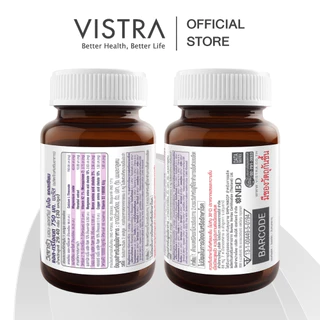 VISTRA BON-ACTIV BIO CALCIUM L-THREONATE 750mg PLUS - วิสทร้า บอน-แอคทีฟ ไบโอ แคลเซียม แอล-ทรีโอเนต 750 มก. (30 cap)