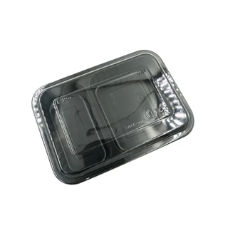 KU Pack กล่องพลาสติกใส่อาหาร 2 ช่อง รุ่น BOX20 ขนาด 650 ml. (25 ชิ้น/แพค)