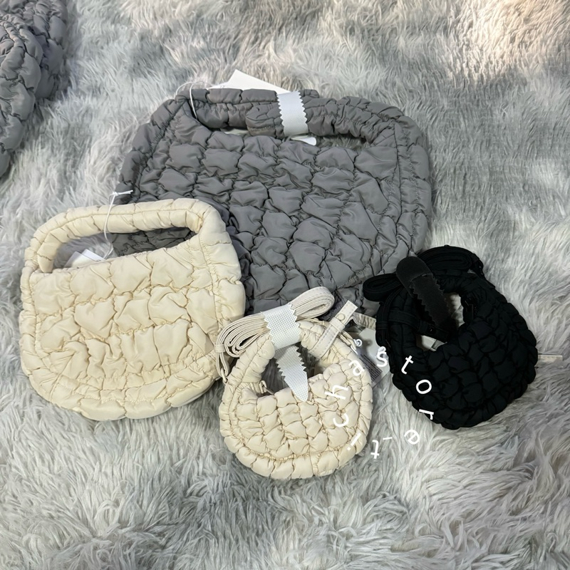 (พร้อมส่ง) Cos Quilted Nano Crossbody Bag สี Black/Beige/Pink/Silver ของแท้100%