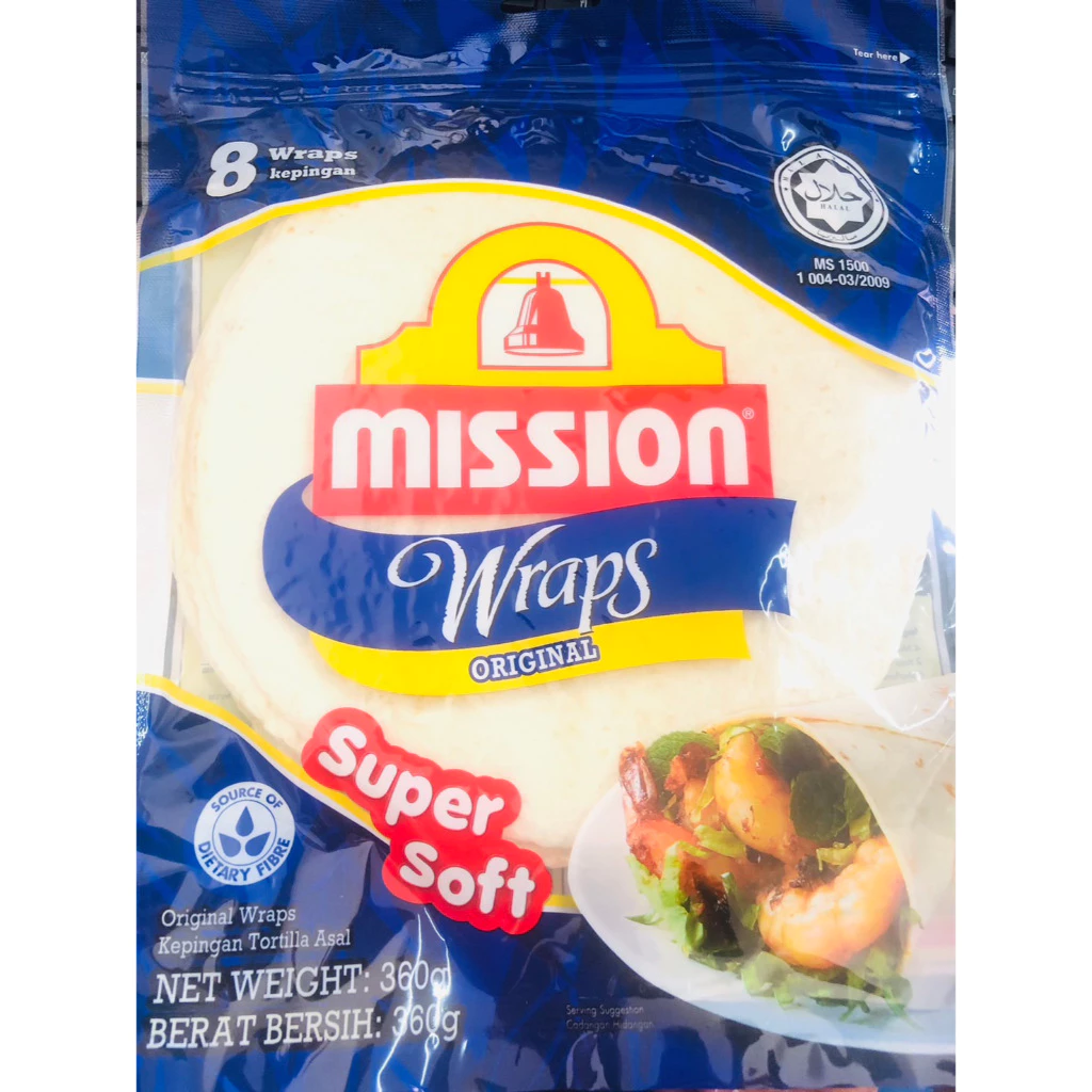 แผ่นตอติญ่าออริจินอล mission wrapพร้อมทาน(สีน้ำเงิน)